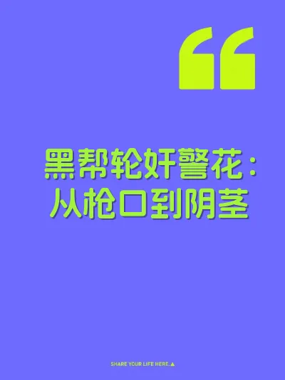 黑帮轮奸警花：从枪口到阴茎 封面