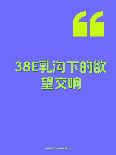 38E乳沟下的欲望交响 封面
