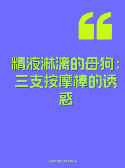 精液淋漓的母狗：三支按摩棒的诱惑 封面