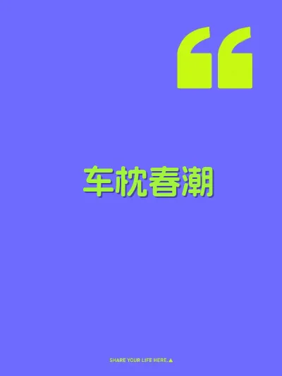 车枕春潮 封面