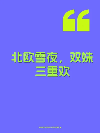北欧雪夜，双姝三重欢 封面