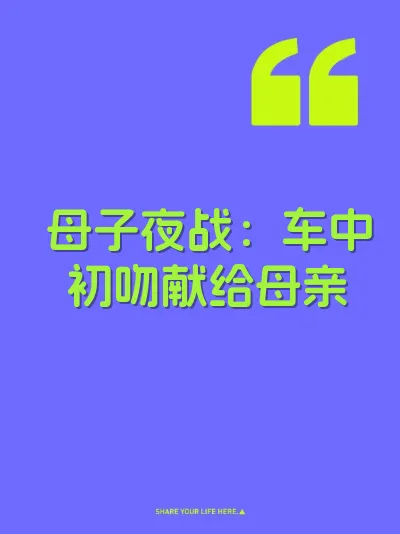 母子夜战：车中初吻献给母亲 封面