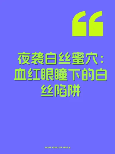 夜袭白丝蜜穴：血红眼瞳下的白丝陷阱 封面