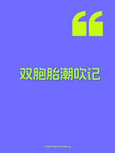 双胞胎潮吹记 封面