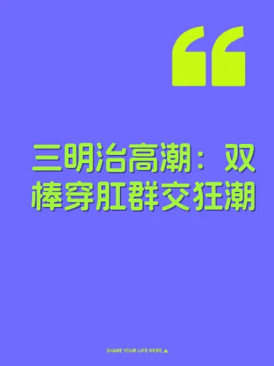 三明治高潮：双棒穿肛群交狂潮 封面