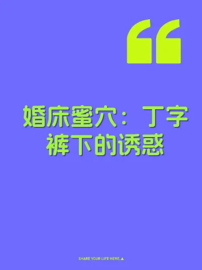 婚床蜜穴：丁字裤下的诱惑 封面