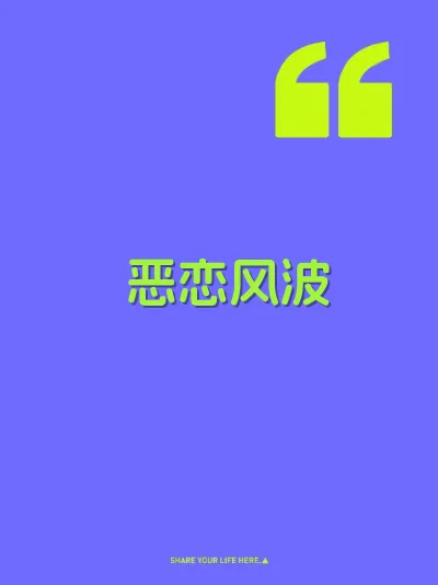 恶恋风波 封面