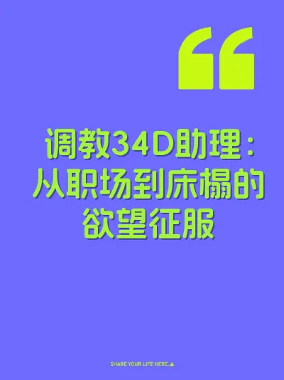 调教34D助理：从职场到床榻的欲望征服 封面