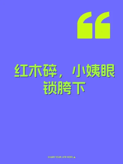 红木碎，小姨眼锁胯下 封面
