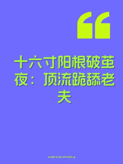 十六寸阳根破茧夜：顶流跪舔老夫 封面