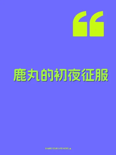 鹿丸的初夜征服 封面