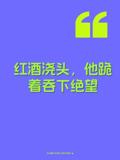 红酒浇头，他跪着吞下绝望 封面