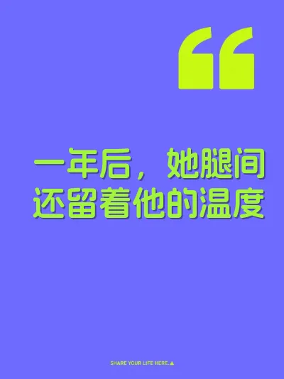 一年后，她腿间还留着他的温度 封面
