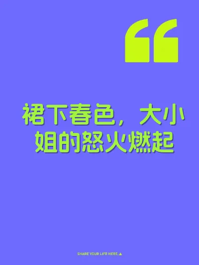 裙下春色，大小姐的怒火燃起 封面