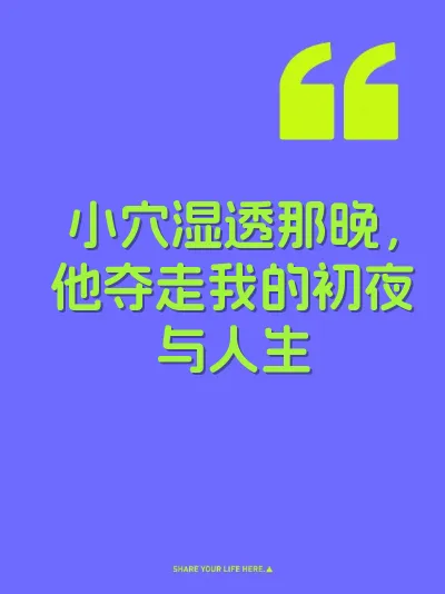 小穴湿透那晚，他夺走我的初夜与人生 封面