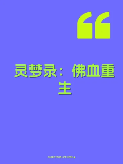 灵梦录：佛血重生 封面