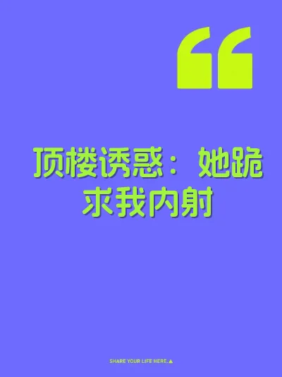 顶楼诱惑：她跪求我内射 封面
