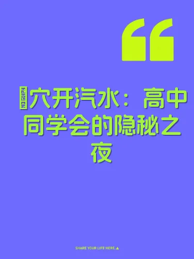屄穴开汽水：高中同学会的隐秘之夜 封面