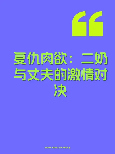 复仇肉欲：二奶与丈夫的激情对决 封面