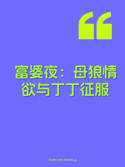 富婆夜：母狼情欲与丁丁征服 封面