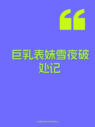 巨乳表妹雪夜破处记 封面