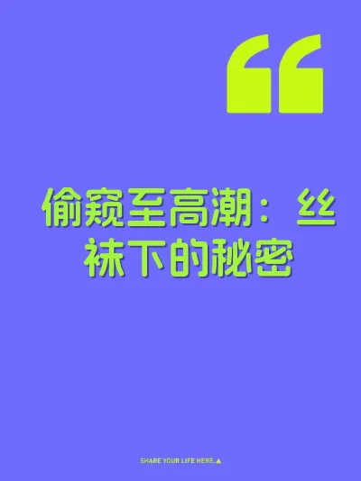 偷窥至高潮：丝袜下的秘密 封面