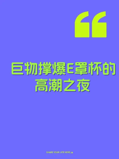 巨物撑爆E罩杯的高潮之夜 封面