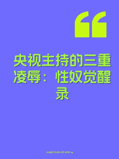 央视主持的三重凌辱：性奴觉醒录 封面