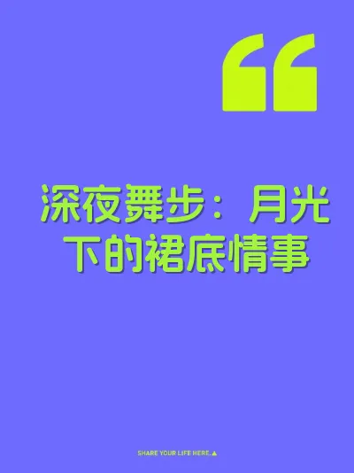 深夜舞步：月光下的裙底情事 封面
