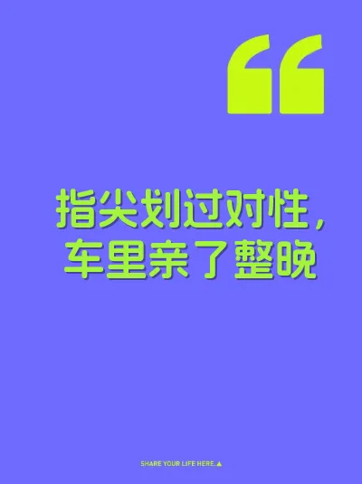 指尖划过对性，车里亲了整晚 封面