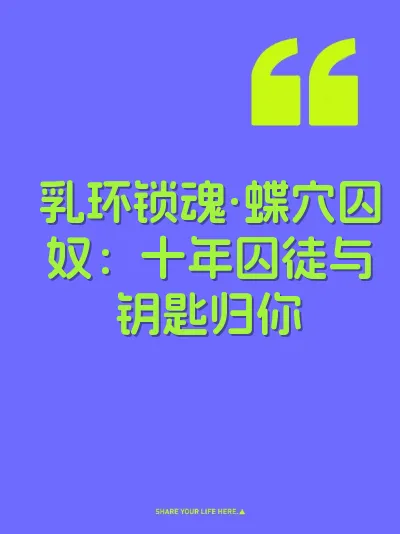 乳环锁魂·蝶穴囚奴：十年囚徒与钥匙归你 封面