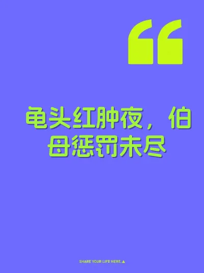 龟头红肿夜，伯母惩罚未尽 封面