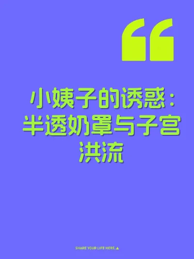 小姨子的诱惑：半透奶罩与子宫洪流 封面