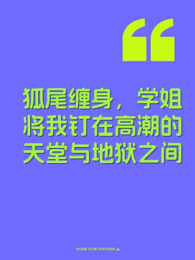 狐尾缠身，学姐将我钉在高潮的天堂与地狱之间 封面