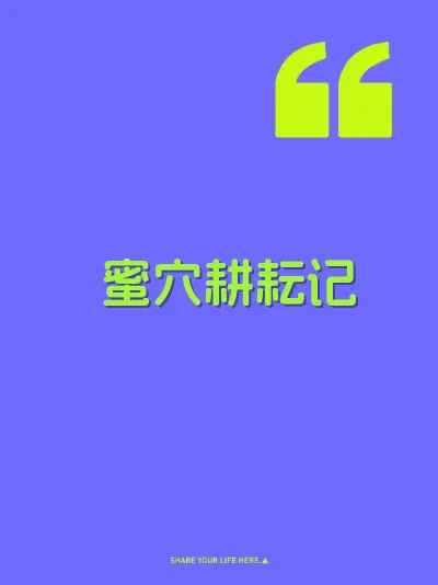 蜜穴耕耘记 封面