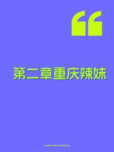 第二章重庆辣妹 封面