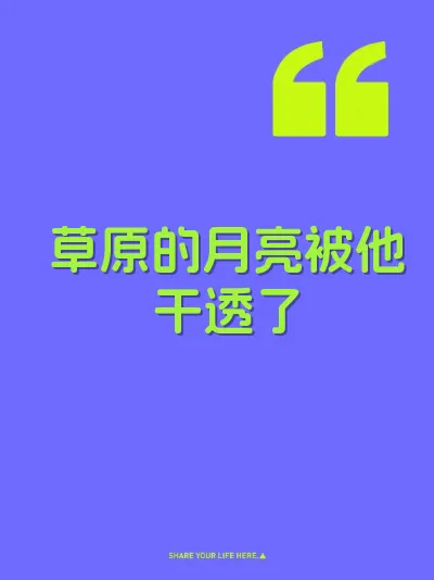 草原的月亮被他干透了 封面