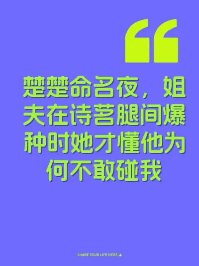 楚楚命名夜，姐夫在诗茗腿间爆种时她才懂他为何不敢碰我 封面