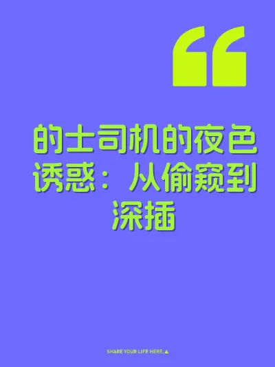 的士司机的夜色诱惑：从偷窥到深插 封面