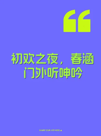 初欢之夜，春涵门外听呻吟 封面