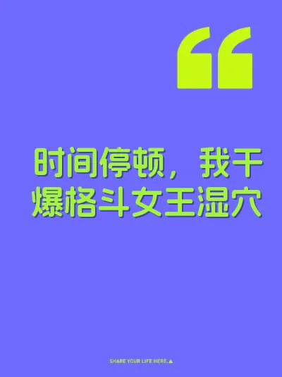 时间停顿，我干爆格斗女王湿穴 封面