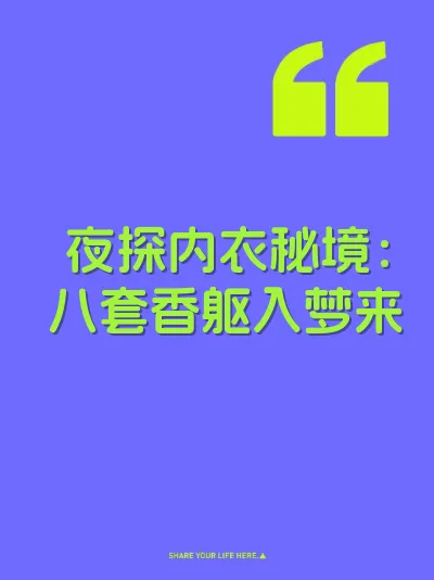 夜探内衣秘境：八套香躯入梦来 封面