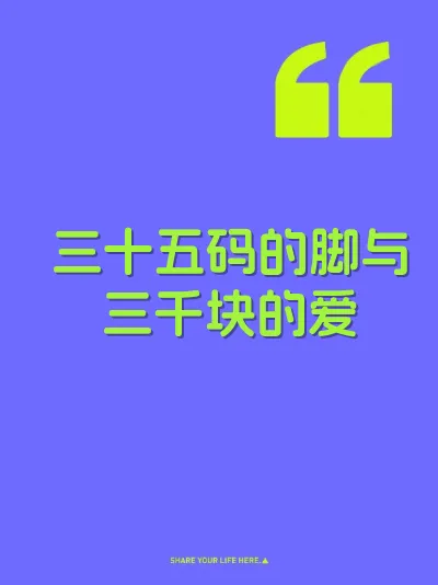 三十五码的脚与三千块的爱 封面