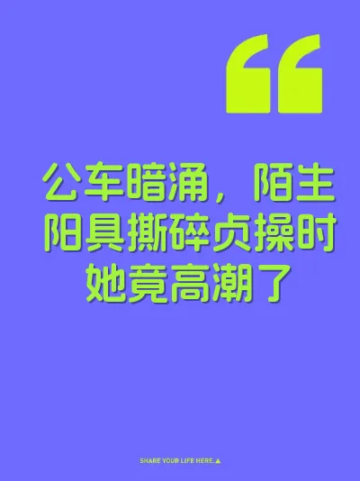 公车暗涌，陌生阳具撕碎贞操时她竟高潮了 封面