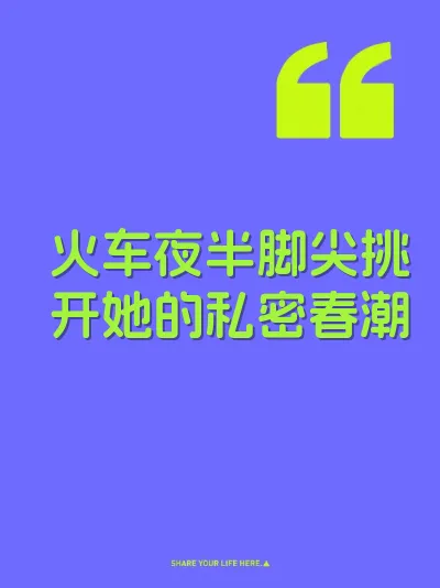 火车夜半脚尖挑开她的私密春潮 封面