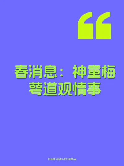 春消息：神童梅萼道观情事 封面