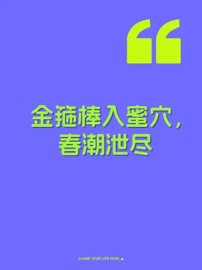 金箍棒入蜜穴，春潮泄尽 封面