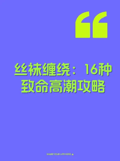 丝袜缠绕：16种致命高潮攻略 封面