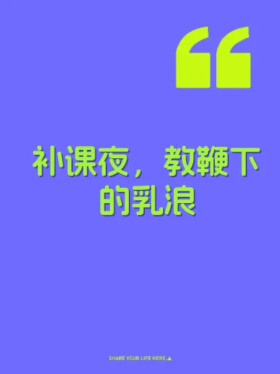 补课夜，教鞭下的乳浪 封面