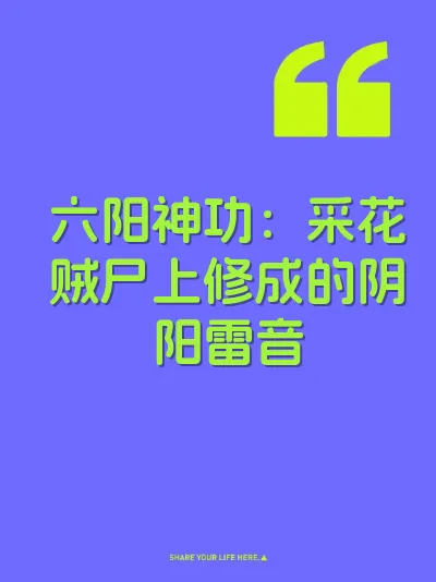 六阳神功：采花贼尸上修成的阴阳雷音
